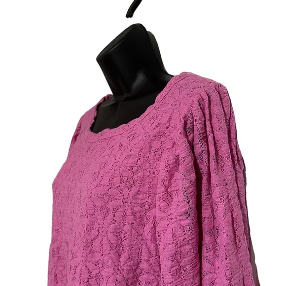 NWT Free People Tea Time Plumeria Boho Cropped Long Puffy Sleeve Shirt Sz XL - Picture 4 of 9